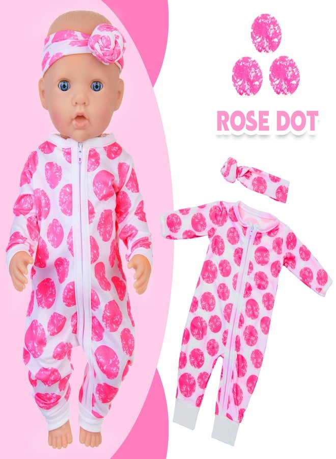 UNICORN ELEMENT 5 Sets 14-18 Inch Baby Doll Clothes Outfits Casual Wear for 17 Inch Baby Doll 10 Pcs Clothes and Headbands for 15-18 Inch - Image 4